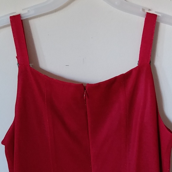 Glittery Red party dress organza USA Medium - Picture 8 of 8